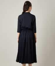 RSPJE14630 TRUNK HIROKO KOSHINO(ヒロココシノ) フロントラインテープセットアップ風ワンピース/日本製/洗える ネイビー