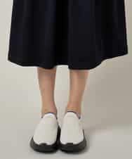 RSPJE14630 TRUNK HIROKO KOSHINO(ヒロココシノ) フロントラインテープセットアップ風ワンピース/日本製/洗える ネイビー