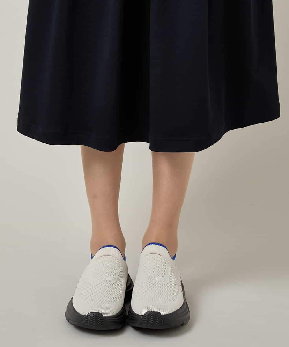 RSPJE14630 TRUNK HIROKO KOSHINO(ヒロココシノ) フロントラインテープセットアップ風ワンピース/日本製/洗える ネイビー