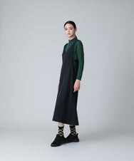 RSPJU60450 TRUNK HIROKO KOSHINO(ヒロココシノ) 【洗濯機で洗える/日本製】ストレッチダンボールジャンパースカート ブラック