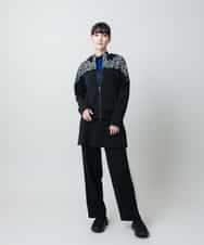 RSQAE17360 TRUNK HIROKO KOSHINO(ヒロココシノ) サイドラインレイヤードカバーパンツ/洗える ブラック