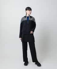 RSQAE17360 TRUNK HIROKO KOSHINO(ヒロココシノ) サイドラインレイヤードカバーパンツ/洗える ブラック