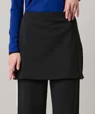 RSQAE17360 TRUNK HIROKO KOSHINO(ヒロココシノ) サイドラインレイヤードカバーパンツ/洗える ブラック