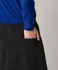 RSQAE17360 TRUNK HIROKO KOSHINO(ヒロココシノ) サイドラインレイヤードカバーパンツ/洗える ブラック