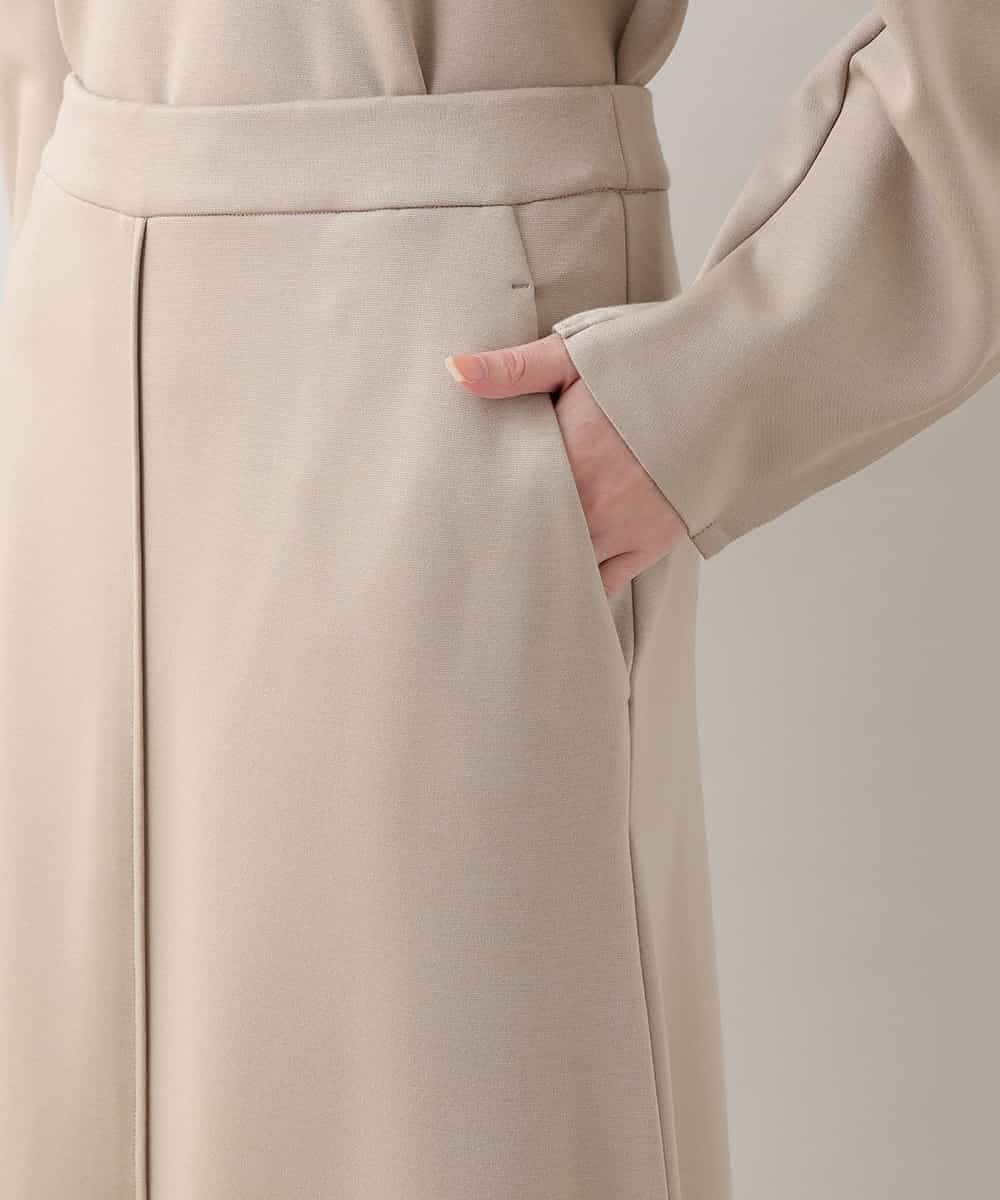 RSQAX33330 TRUNK HIROKO KOSHINO(ヒロココシノ) 【洗える】Ａラインシルエットロングスカート ベージュ