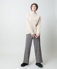 RSQCD05490 TRUNK HIROKO KOSHINO(ヒロココシノ) ハートアニマル柄プリントストレッチパンツ /洗える ベージュ