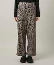 RSQCD05490 TRUNK HIROKO KOSHINO(ヒロココシノ) ハートアニマル柄プリントストレッチパンツ /洗える ベージュ