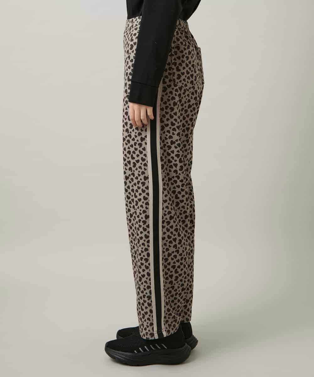 RSQCD05490 TRUNK HIROKO KOSHINO(ヒロココシノ) ハートアニマル柄プリントストレッチパンツ /洗える ベージュ