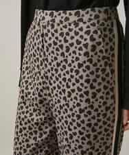 RSQCD05490 TRUNK HIROKO KOSHINO(ヒロココシノ) ハートアニマル柄プリントストレッチパンツ /洗える ベージュ