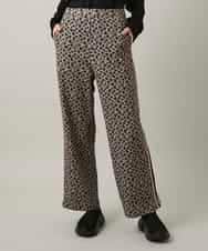 RSQCD05490 TRUNK HIROKO KOSHINO(ヒロココシノ) ハートアニマル柄プリントストレッチパンツ /洗える ベージュ