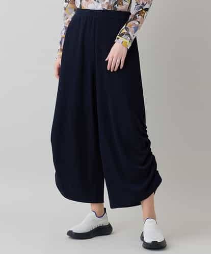 RSQEE34360  ドロストギャザーリブニットワイドパンツ /日本製/洗える