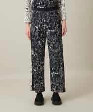 RSQFD16430 TRUNK HIROKO KOSHINO(ヒロココシノ) ドッグモチーフイージーパンツ/日本製/洗える ブラック