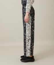 RSQFD16430 TRUNK HIROKO KOSHINO(ヒロココシノ) ドッグモチーフイージーパンツ/日本製/洗える ブラック