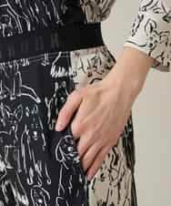 RSQFD16430 TRUNK HIROKO KOSHINO(ヒロココシノ) ドッグモチーフイージーパンツ/日本製/洗える ブラック