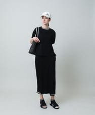 RSQGA15330 TRUNK HIROKO KOSHINO(ヒロココシノ) サルエル風パンツスカート /日本製/洗える ブラック