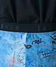 RSQGD06360 TRUNK HIROKO KOSHINO(ヒロココシノ) デニム風アートプリントレギンスパンツ/日本製/洗える ライトブルー