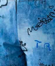 RSQGD06360 TRUNK HIROKO KOSHINO(ヒロココシノ) デニム風アートプリントレギンスパンツ/日本製/洗える ライトブルー