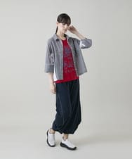 RSQGD18360 TRUNK HIROKO KOSHINO(ヒロココシノ) コットンジャージーボリュームパンツ/洗える ネイビー