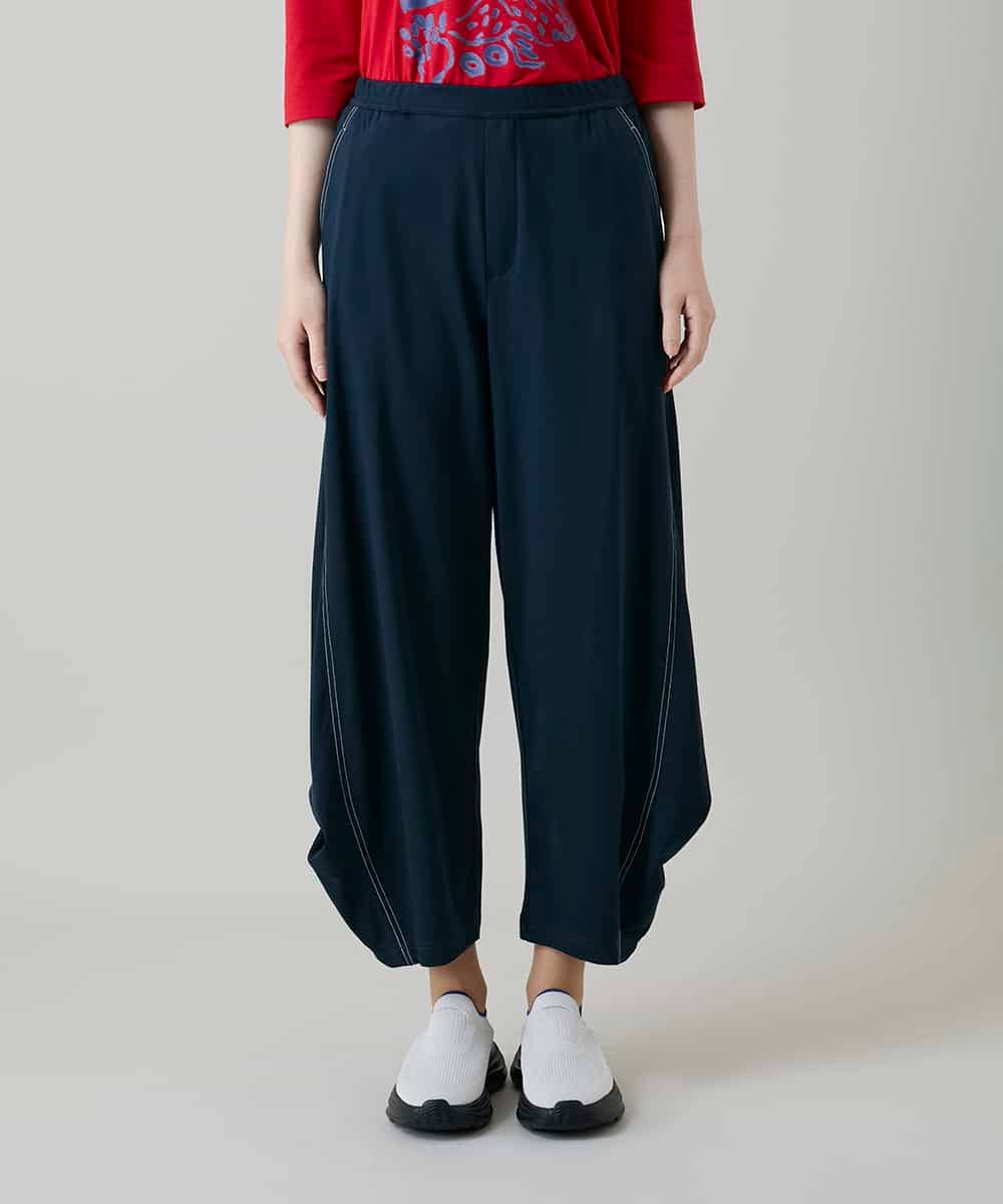 RSQGD18360 TRUNK HIROKO KOSHINO(ヒロココシノ) コットンジャージーボリュームパンツ/洗える ネイビー