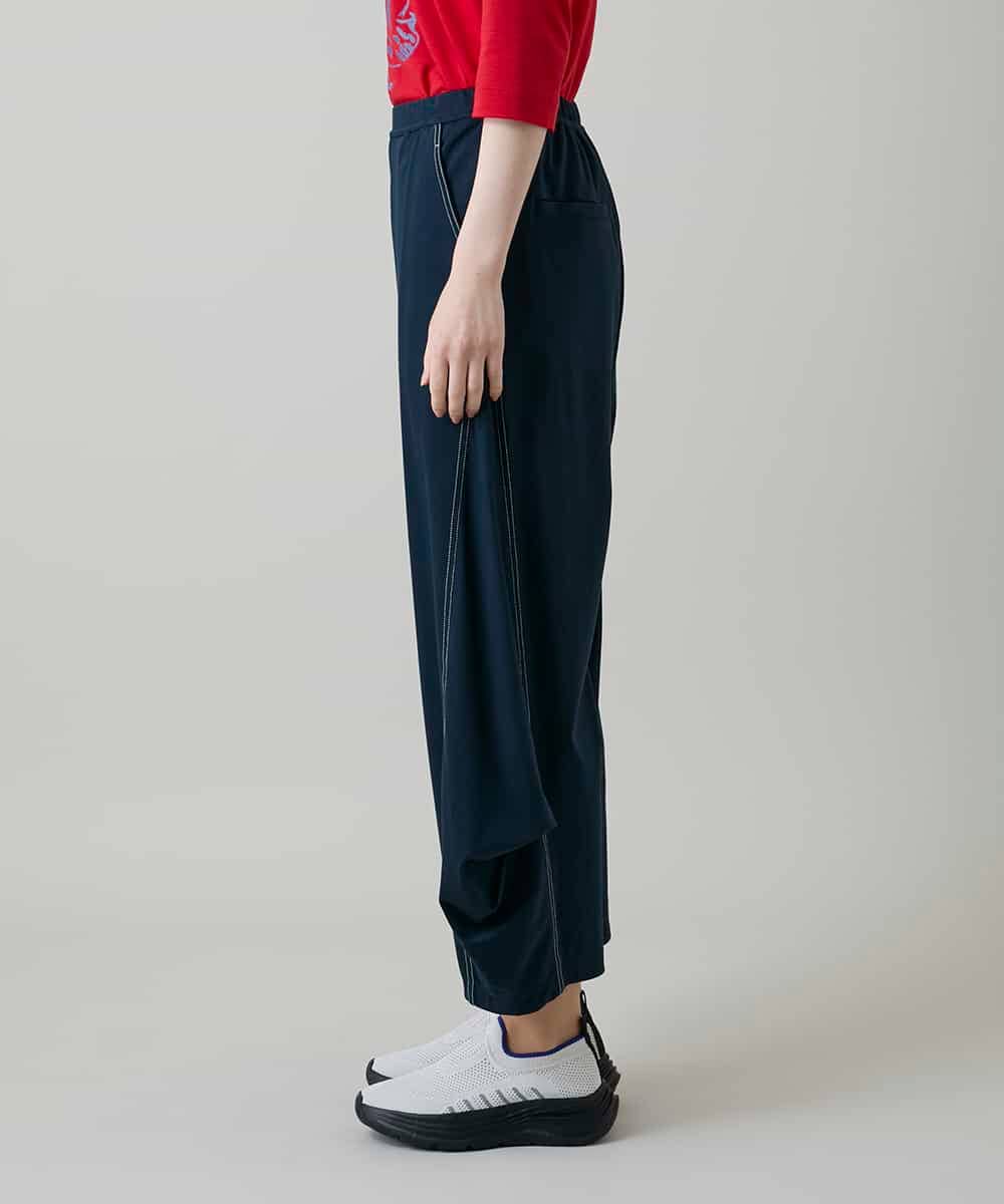 RSQGD18360 TRUNK HIROKO KOSHINO(ヒロココシノ) コットンジャージーボリュームパンツ/洗える ネイビー