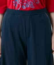 RSQGD18360 TRUNK HIROKO KOSHINO(ヒロココシノ) コットンジャージーボリュームパンツ/洗える ネイビー