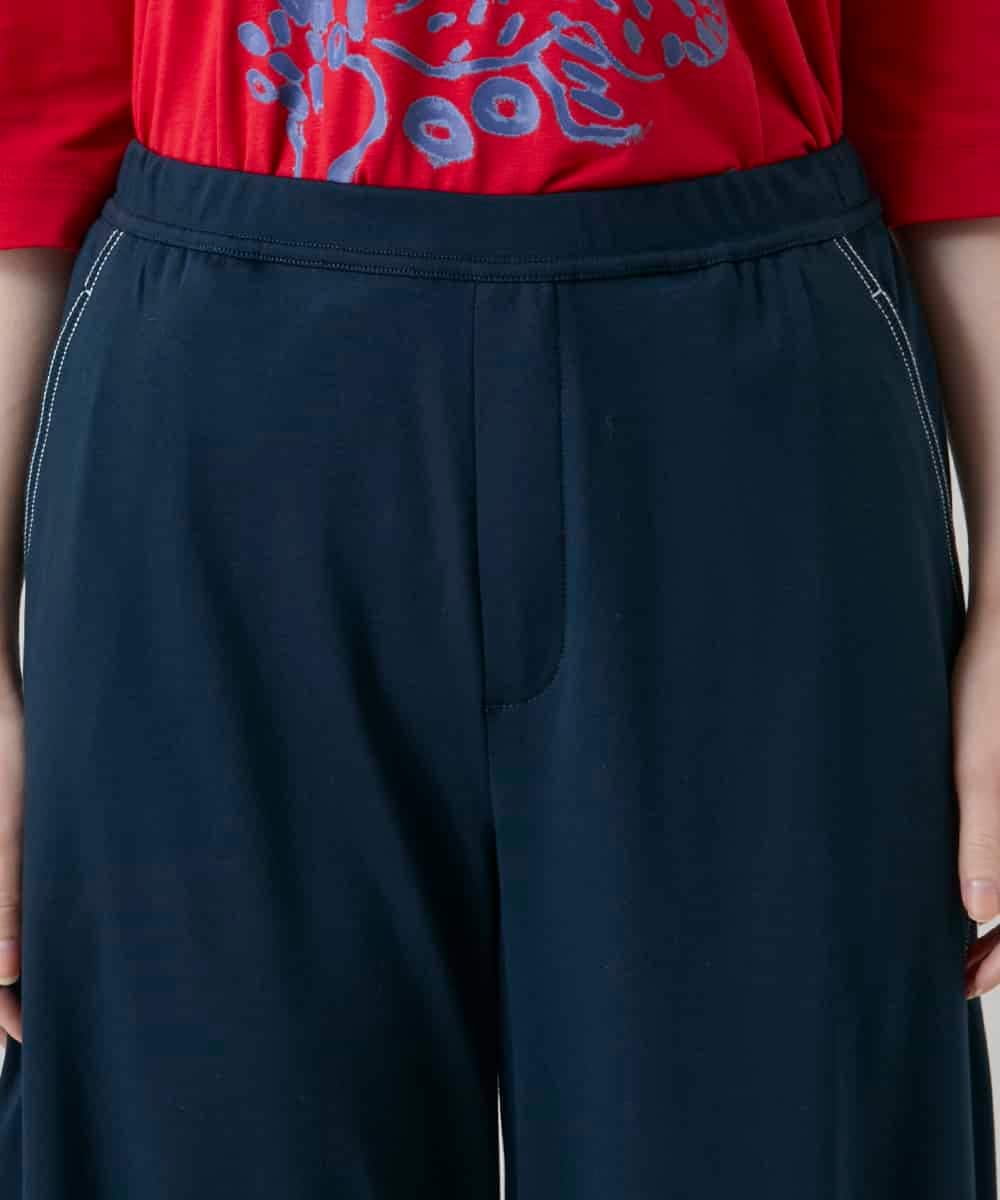 RSQGD18360 TRUNK HIROKO KOSHINO(ヒロココシノ) コットンジャージーボリュームパンツ/洗える ネイビー