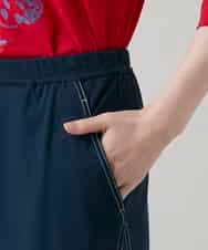 RSQGD18360 TRUNK HIROKO KOSHINO(ヒロココシノ) コットンジャージーボリュームパンツ/洗える ネイビー