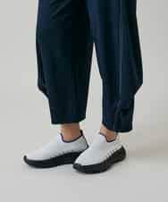 RSQGD18360 TRUNK HIROKO KOSHINO(ヒロココシノ) コットンジャージーボリュームパンツ/洗える ネイビー