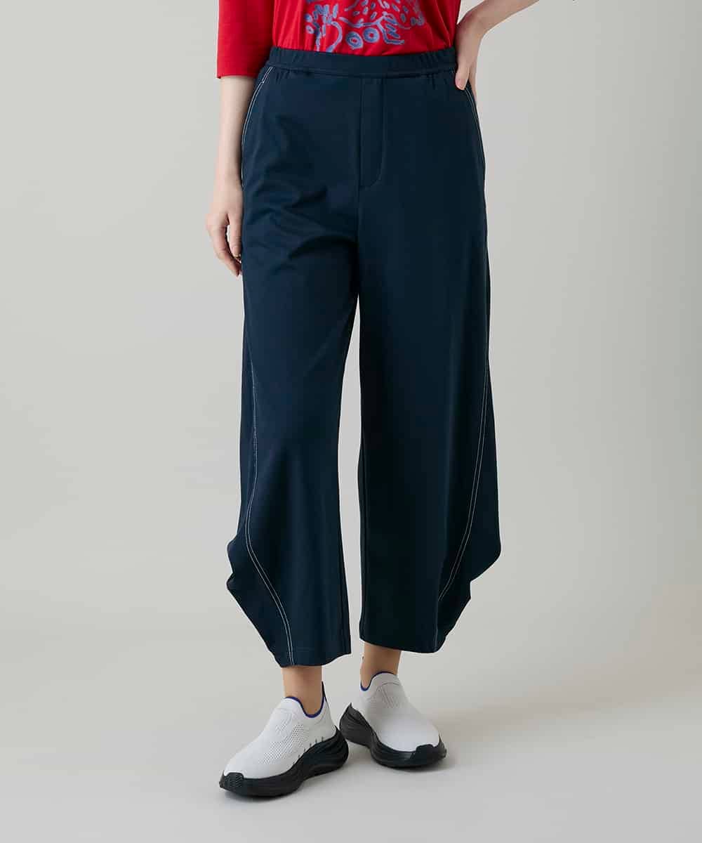 RSQGD18360 TRUNK HIROKO KOSHINO(ヒロココシノ) コットンジャージーボリュームパンツ/洗える ネイビー