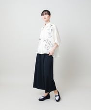 RSQHE03560 TRUNK HIROKO KOSHINO(ヒロココシノ) プリモーディアルサルエルタックパンツ/日本製/洗える ホワイト