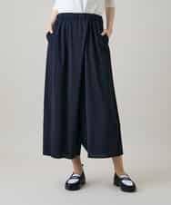 RSQHE03560 TRUNK HIROKO KOSHINO(ヒロココシノ) プリモーディアルサルエルタックパンツ/日本製/洗える ネイビー