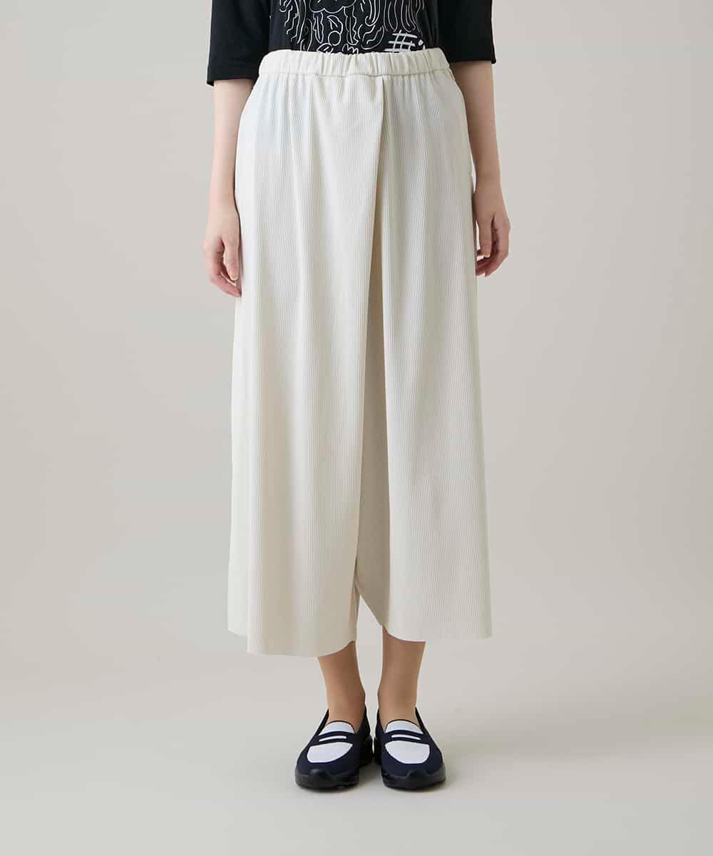 RSQHE03560 TRUNK HIROKO KOSHINO(ヒロココシノ) プリモーディアルサルエルタックパンツ/日本製/洗える ホワイト