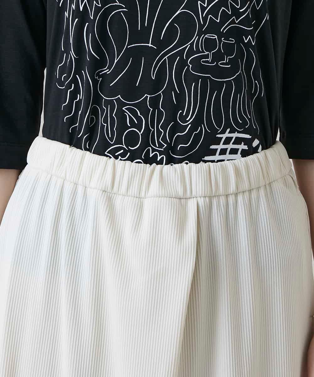 RSQHE03560 TRUNK HIROKO KOSHINO(ヒロココシノ) プリモーディアルサルエルタックパンツ/日本製/洗える ホワイト