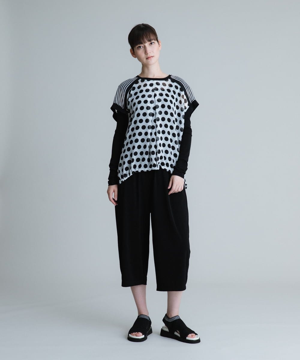 RSQHU18360 TRUNK HIROKO KOSHINO(ヒロココシノ) 【洗濯機で洗える】バルーンシルエットリラックスパンツ ブラック