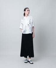 RSQIB09490 TRUNK HIROKO KOSHINO(ヒロココシノ) ドレープサルエルパンツ/日本製/洗える ブラック