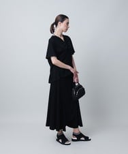 RSQIB09490 TRUNK HIROKO KOSHINO(ヒロココシノ) ドレープサルエルパンツ/日本製/洗える ブラック