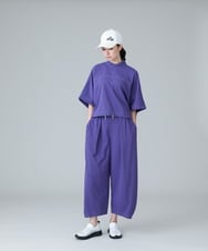 RSQIX33330 TRUNK HIROKO KOSHINO(ヒロココシノ) DRYCOOLワイドシルエットパンツ/洗濯機で洗える パープル