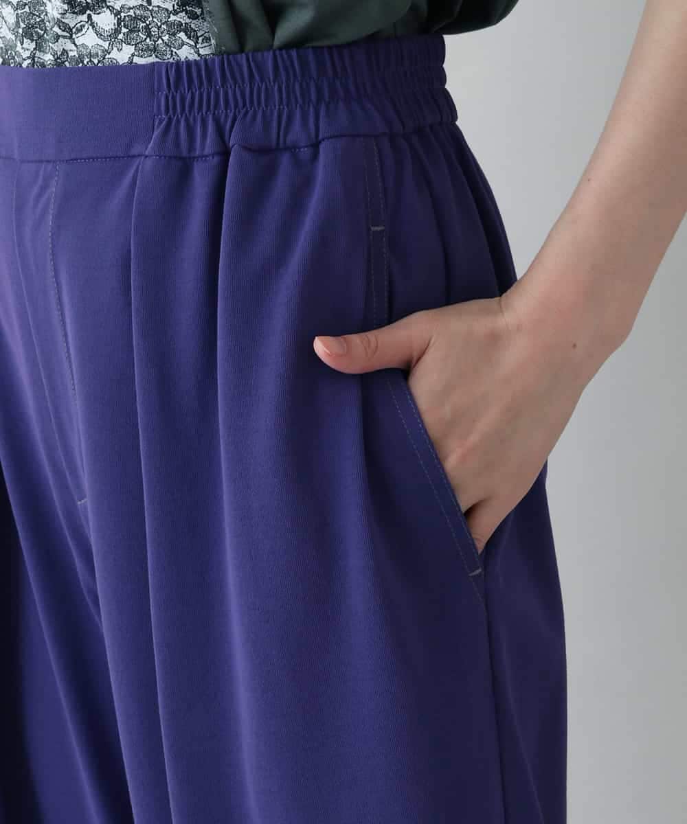 RSQIX33330 TRUNK HIROKO KOSHINO(ヒロココシノ) DRYCOOLワイドシルエットパンツ/洗濯機で洗える パープル