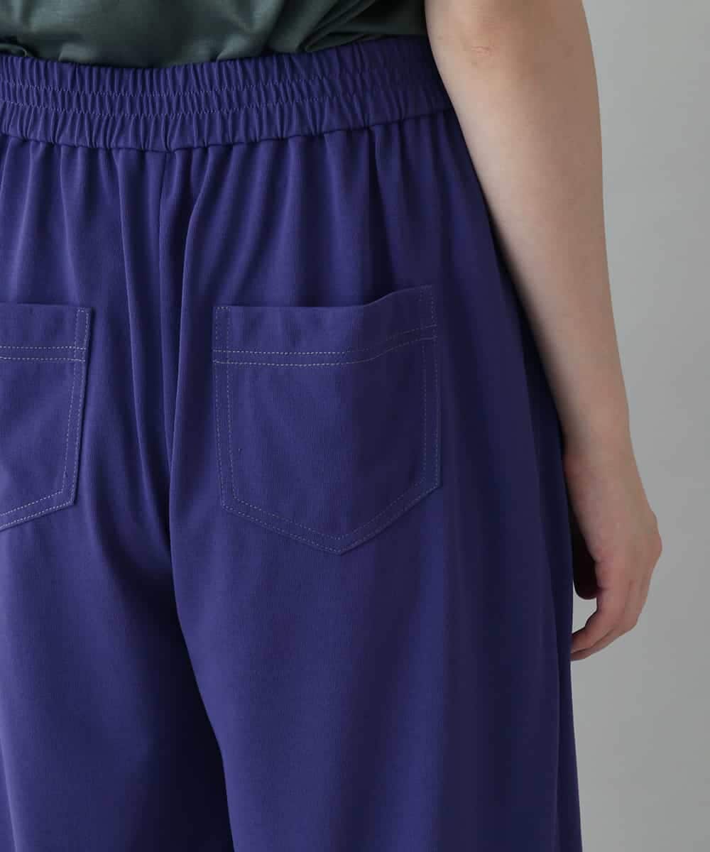 RSQIX33330 TRUNK HIROKO KOSHINO(ヒロココシノ) DRYCOOLワイドシルエットパンツ/洗濯機で洗える パープル