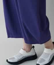 RSQIX33330 TRUNK HIROKO KOSHINO(ヒロココシノ) DRYCOOLワイドシルエットパンツ/洗濯機で洗える パープル