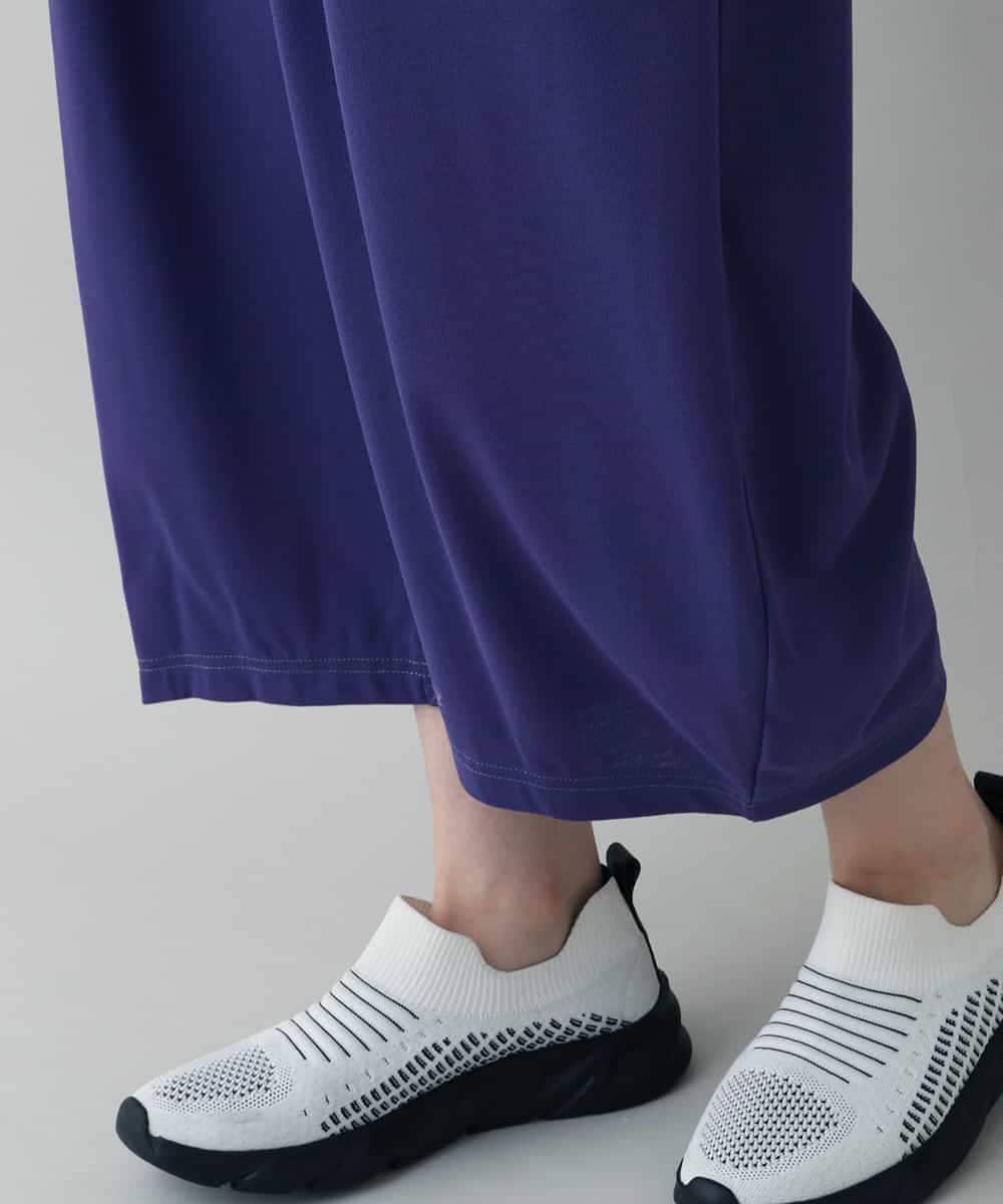 RSQIX33330 TRUNK HIROKO KOSHINO(ヒロココシノ) DRYCOOLワイドシルエットパンツ/洗濯機で洗える パープル