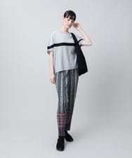 RSQJB10590 TRUNK HIROKO KOSHINO(ヒロココシノ) オリジナルプリーツストレートパンツ /洗える ダークグレー