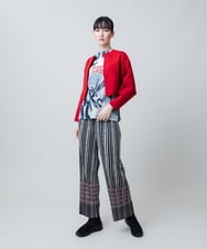 RSQJB10590 TRUNK HIROKO KOSHINO(ヒロココシノ) オリジナルプリーツストレートパンツ /洗える ダークグレー