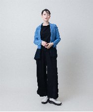 RSQJE15390 TRUNK HIROKO KOSHINO(ヒロココシノ) サイドラインテープパンツ/日本製/洗える ネイビー
