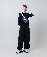 RSQJE15390 TRUNK HIROKO KOSHINO(ヒロココシノ) サイドラインテープパンツ/日本製/洗える ネイビー