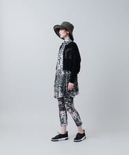 RSQJW07360 TRUNK HIROKO KOSHINO(ヒロココシノ) フラワーロゴハイテンションパンツ /日本製/洗える カーキ