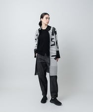 RSSAD07690 TRUNK HIROKO KOSHINO(ヒロココシノ) フロントジップニットコート/日本製/洗える ブラック