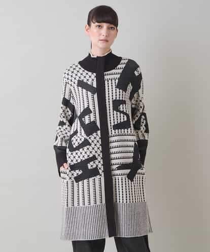 RSSAD07690 TRUNK HIROKO KOSHINO フロントジップニットコート/日本製/洗える
