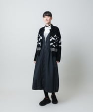 RSSAE15530 TRUNK HIROKO KOSHINO(ヒロココシノ) ジャガードニットカーディガン/日本製 ブラック