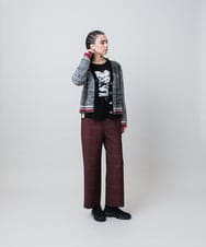 RSSAG10560 TRUNK HIROKO KOSHINO(ヒロココシノ) 杢調Vネックニットカーディガン ダークグレー